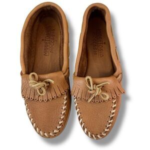 Minnetonka Moosehide Loafers 7 Leather Slip On Moccasin Soft Loafer Trend